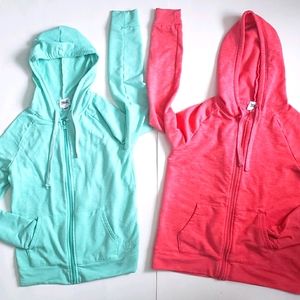 2 vintage Everlast Mint and Coral Hoodies